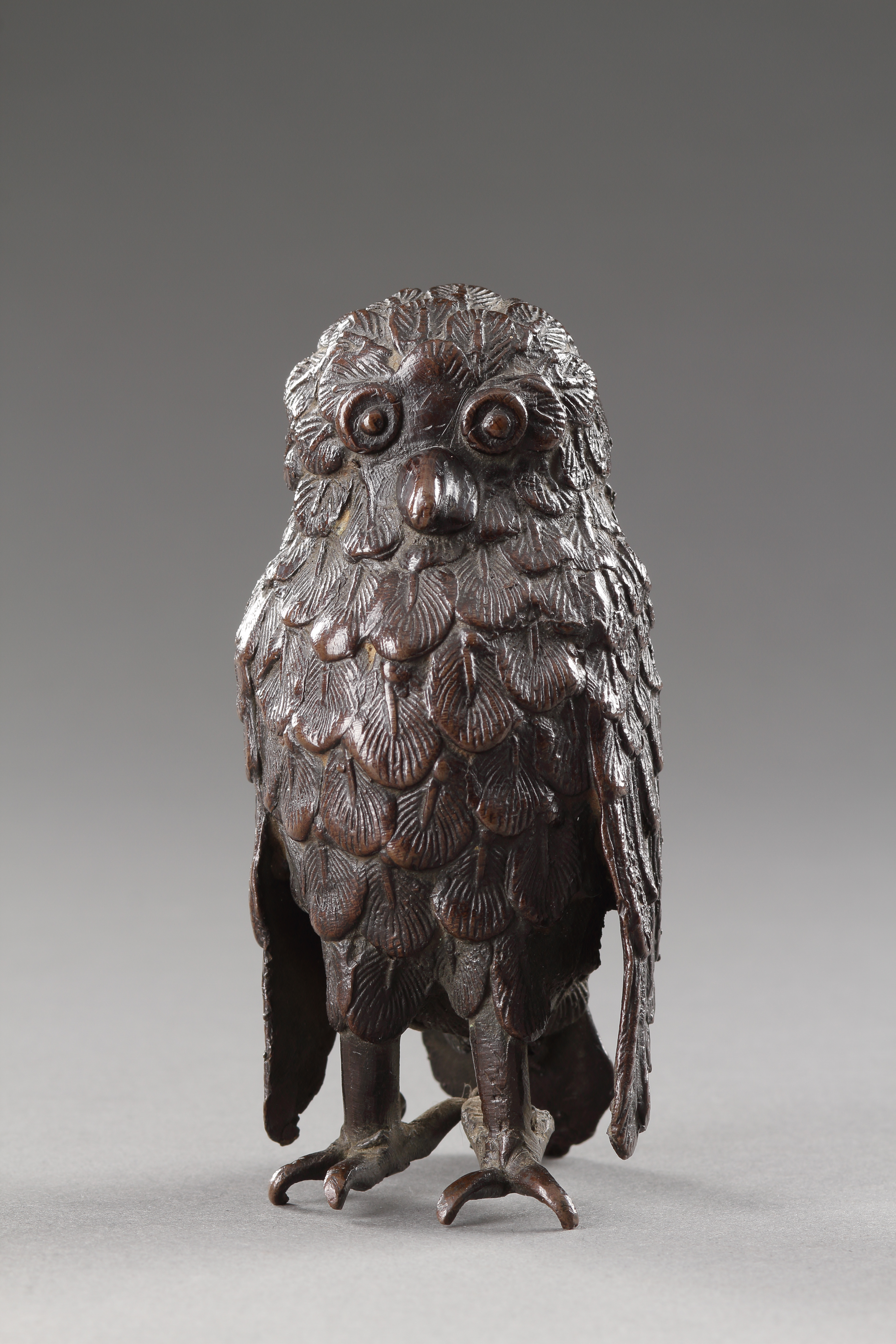 A Finely Cast Renaissance Model of an Owl 